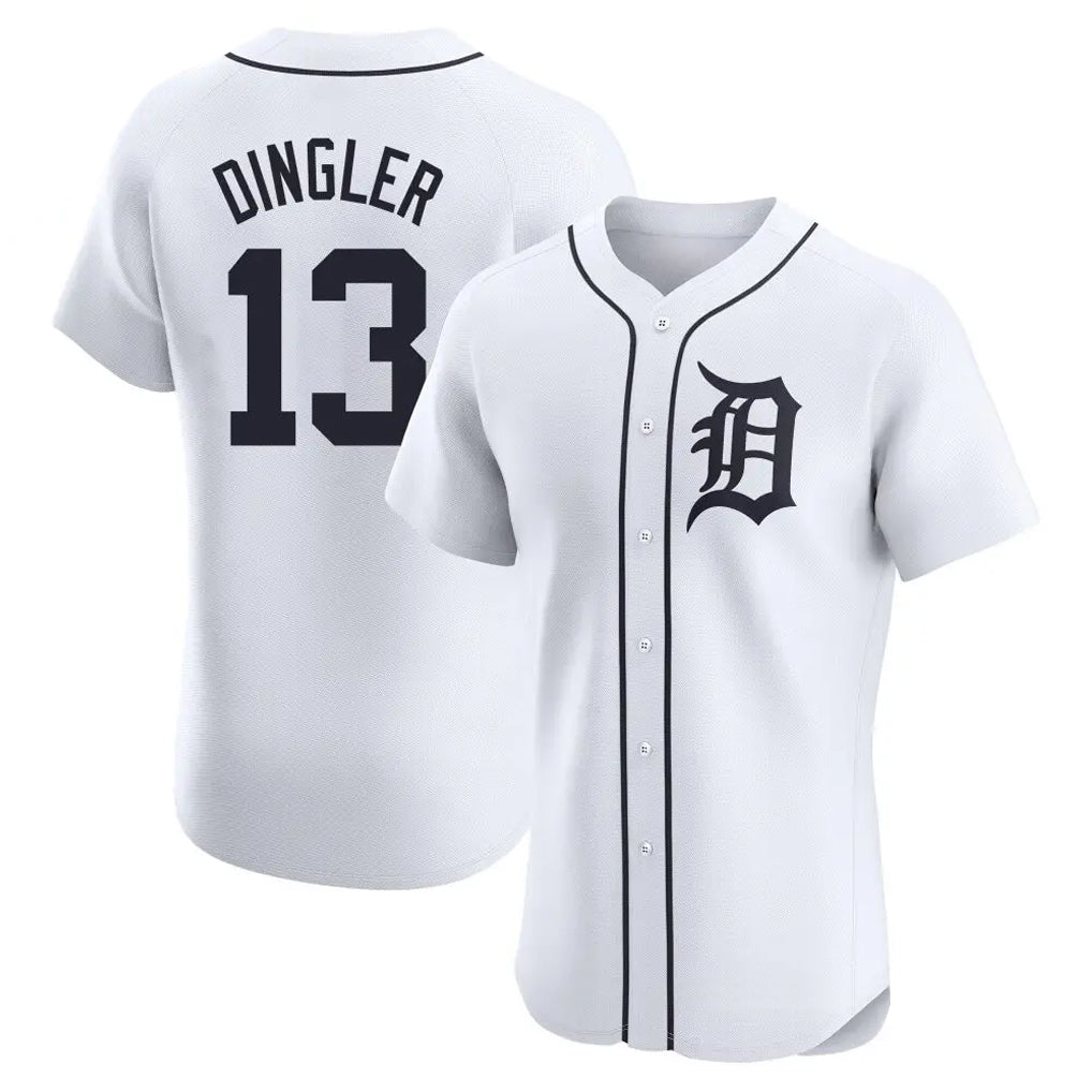 MATTH D.Tigers #13 Dillon Dingler Player White Limited Elite Home Stitched Jerseys
