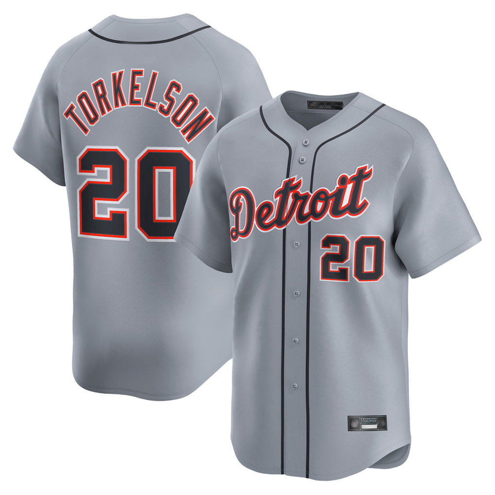 MATTH D.Tigers #20 Spencer Torkelson Player Gray Home Limited Stitched Jerseys
