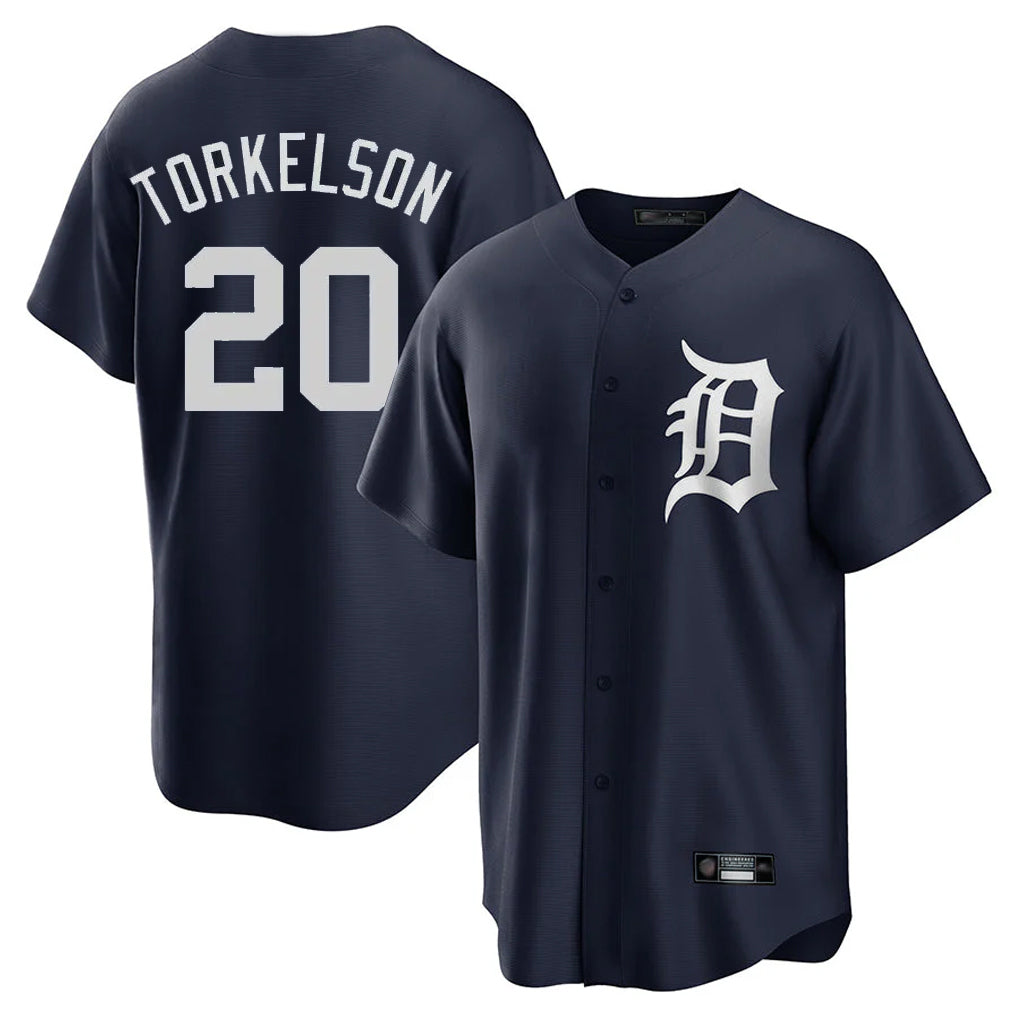 MATTH D.Tigers #20 Spencer Torkelson Player Navy Game Home Stitched Jerseys