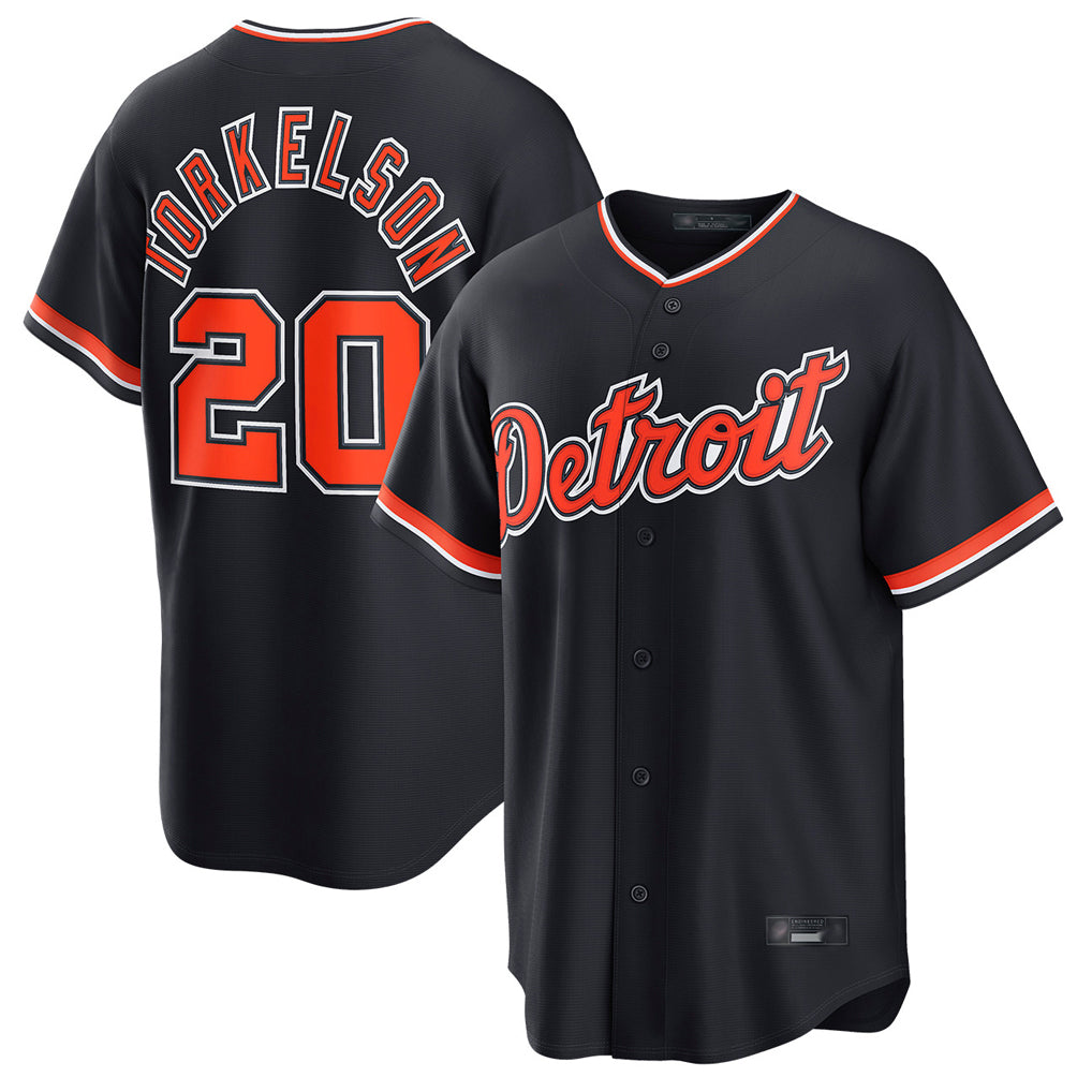 MATTH D.Tigers #20 Spencer Torkelson Player Navy Home Game Stitched Jerseys