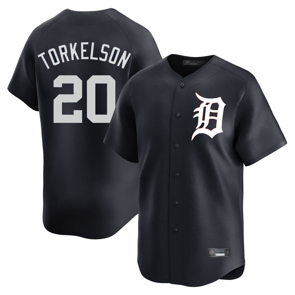 MATTH D.Tigers #20 Spencer Torkelson Player Navy Home Limited Game Stitched Jerseys