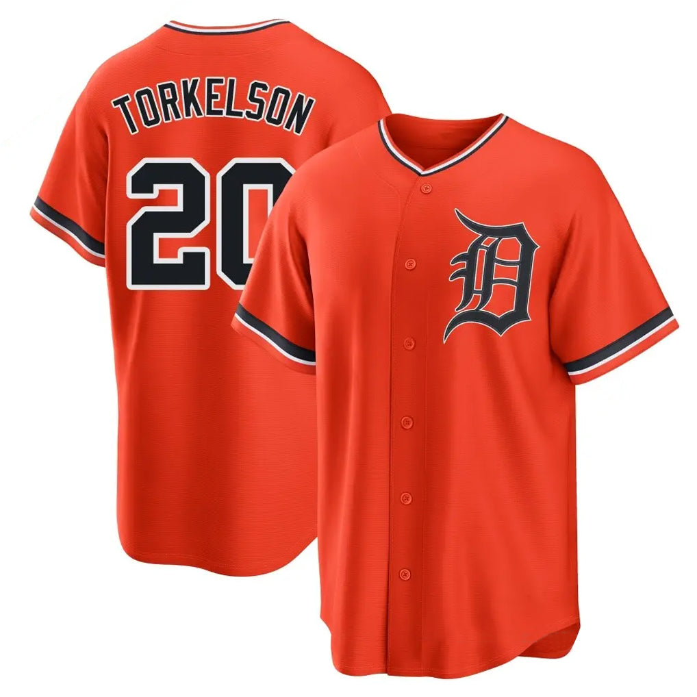 MATTH D.Tigers #20 Spencer Torkelson Player Orange Home Game Stitched Jerseys