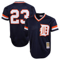 MATTH D.Tigers #23 Kirk Gibson Player Mitchell & Ness Navy 1984 Mesh Batting Practice  T-shirt Stitched Jerseys