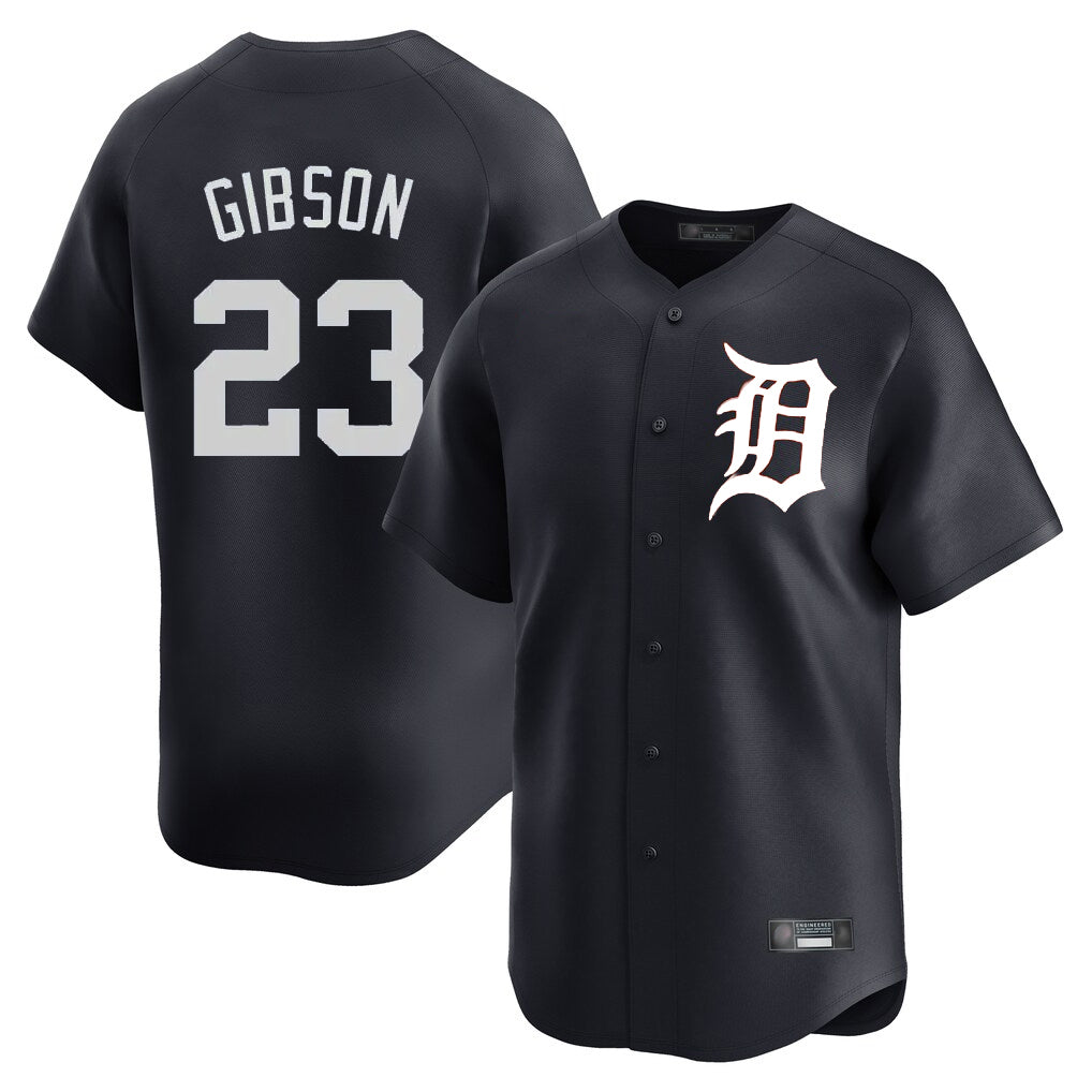MATTH D.Tigers #23 Kirk Gibson Player Navy Home Limited Game Stitched Jerseys