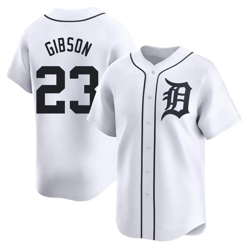 MATTH D.Tigers #23 Kirk Gibson Player White Home Limited Stitched Jerseys