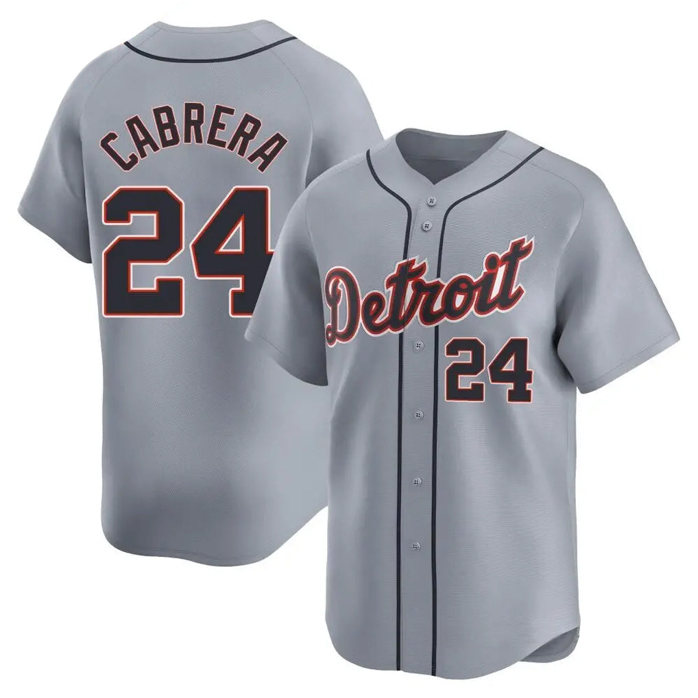 MATTH D.Tigers #24 Miguel Cabrera Player Gray Home Limited Stitched Jerseys