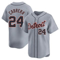 MATTH D.Tigers #24 Miguel Cabrera Player Gray Home Limited Stitched Jerseys