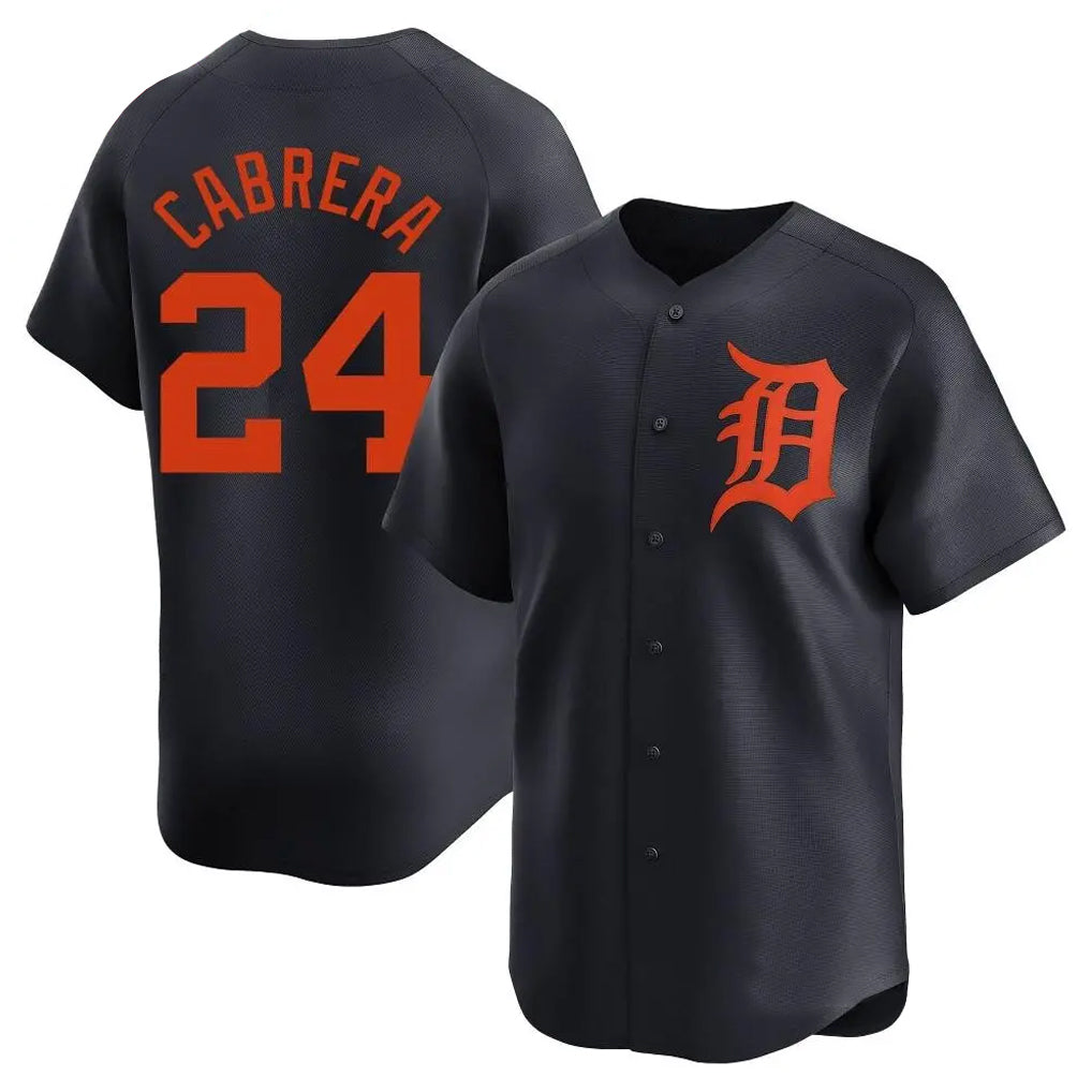 MATTH D.Tigers #24 Miguel Cabrera Player Navy Limited Elite Home Game Stitched Jerseys