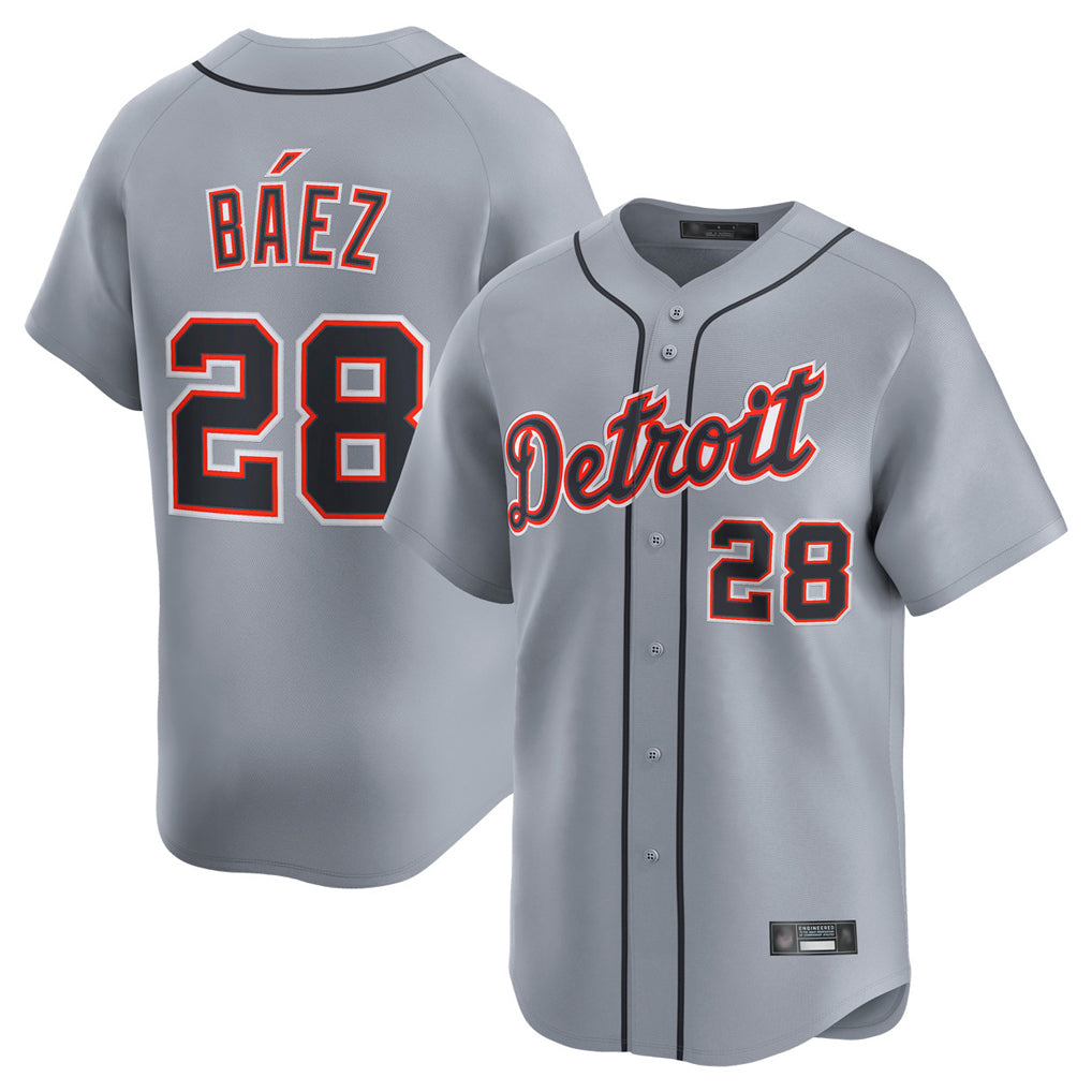 MATTH D.Tigers #28 Javier B¡§¡éez Player Gray Home Limited Stitched Jerseys