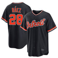 MATTH D.Tigers #28 Javier B¡§¡éez Player Navy Home Game Stitched Jerseys