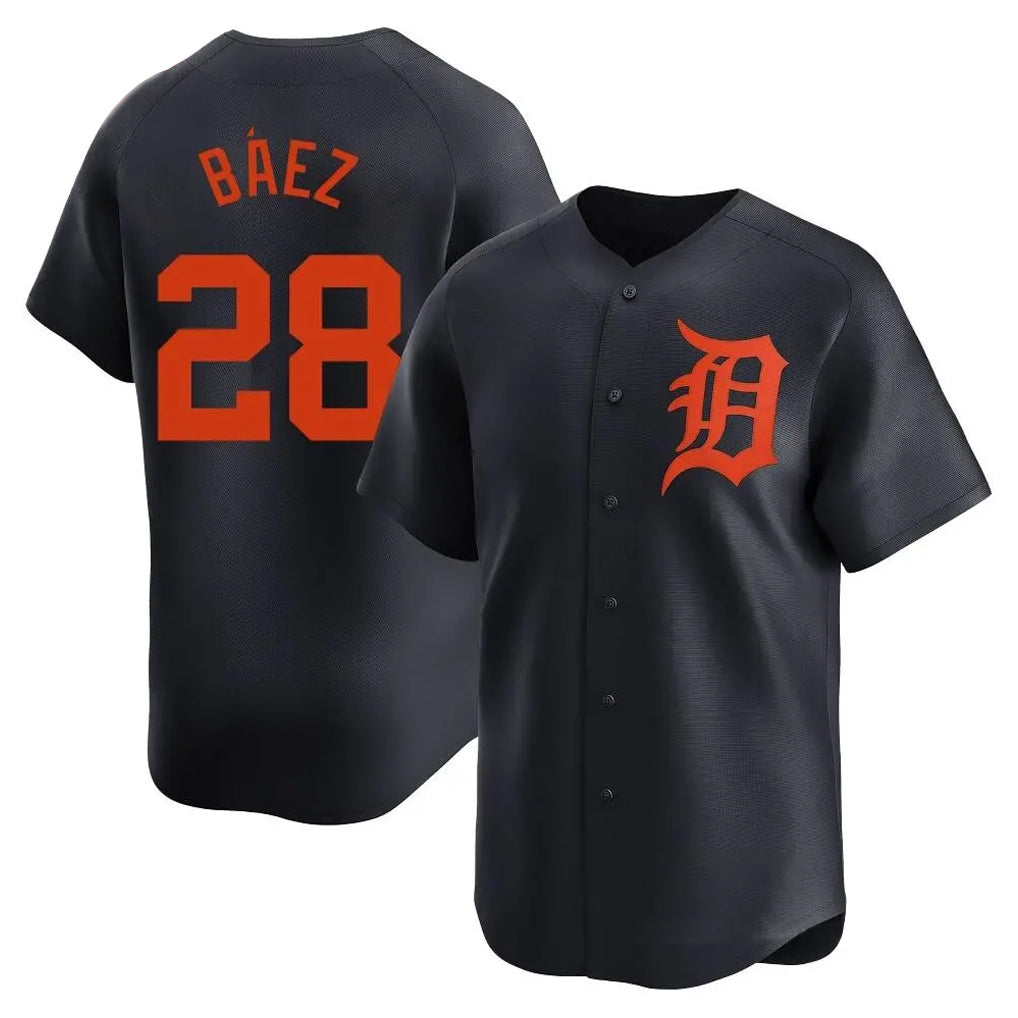 MATTH D.Tigers #28 Javier B¡§¡éez Player Navy Home Limited Stitched Jerseys