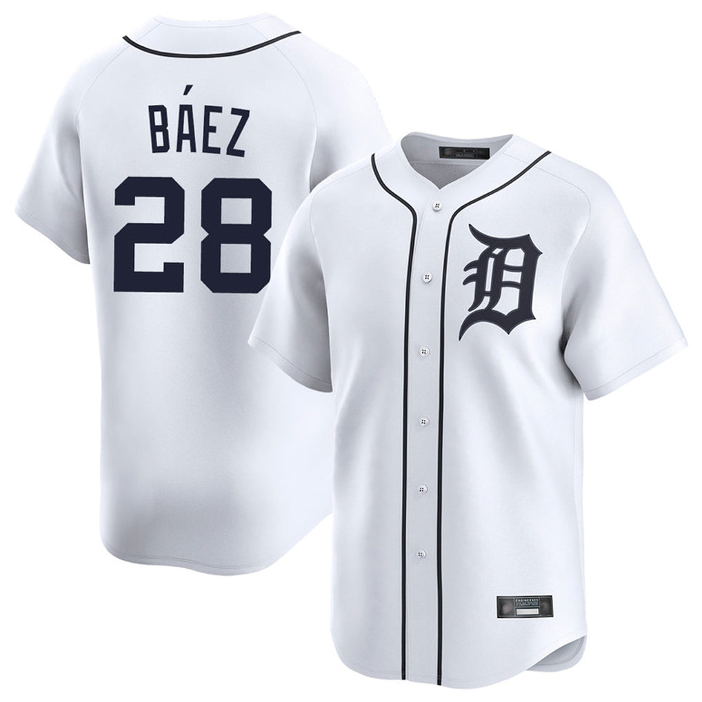 MATTH D.Tigers #28 Javier B¡§¡éez Player White Home Limited Stitched Jerseys