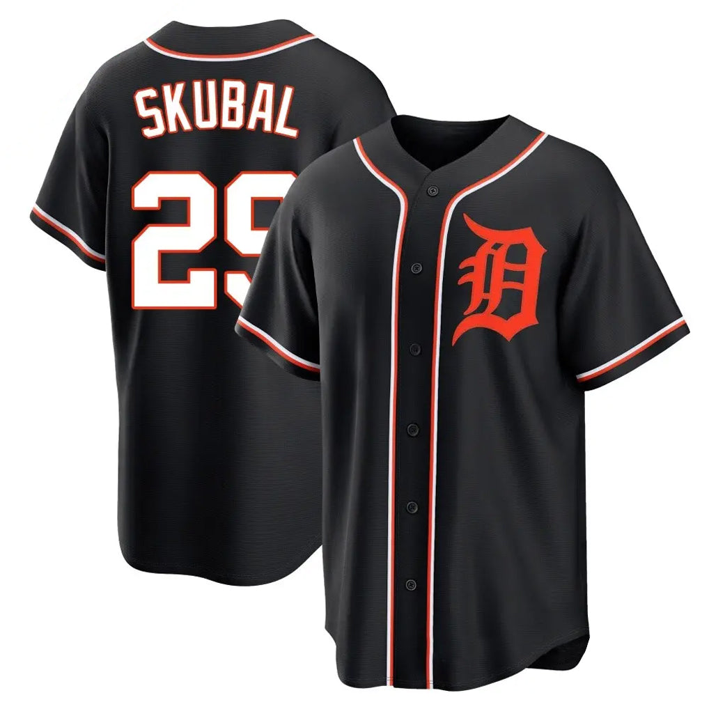 MATTH D.Tigers #29 Tarik Skubal Player Black Fashion Out Home Game Stitched Jerseys