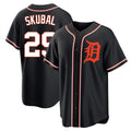 MATTH D.Tigers #29 Tarik Skubal Player Black Fashion Out Home Game Stitched Jerseys