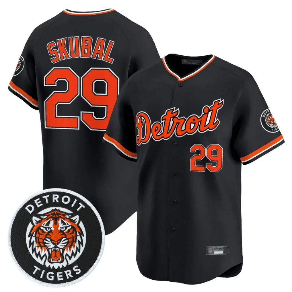 MATTH D.Tigers #29 Tarik Skubal Player Black Limited Home Stitched Jerseys