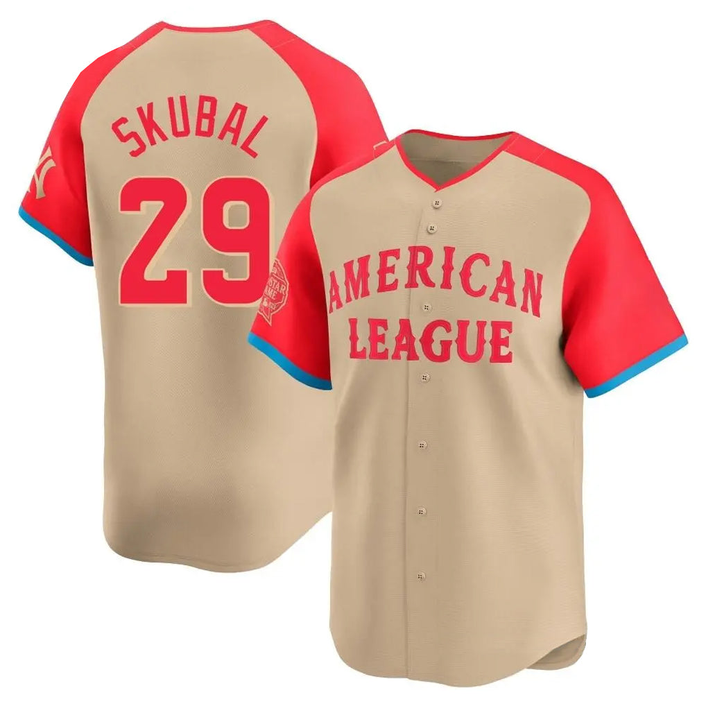 MATTH D.Tigers #29 Tarik Skubal Player Cream Limited American League All-Star Game Stitched Jerseys