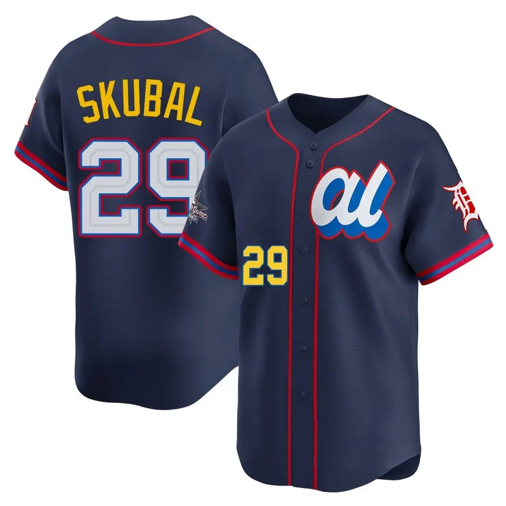 MATTH D.Tigers #29 Tarik Skubal Player Navy Limited American League All-Star Edition Stitched Jerseys