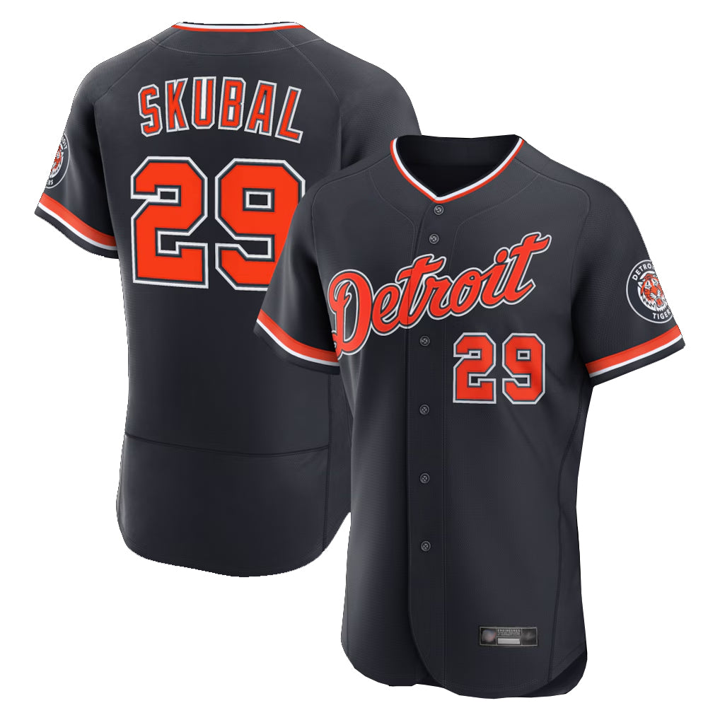 MATTH D.Tigers #29 Tarik Skubal Player Navy Limited Elite Home Game Stitched Jerseys