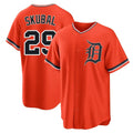 MATTH D.Tigers #29 Tarik Skubal Player Orange Home Game Stitched Jerseys