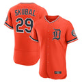MATTH D.Tigers #29 Tarik Skubal Player Orange Limited Elite Home Stitched Jerseys