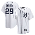 MATTH D.Tigers #29 Tarik Skubal Player White Home Game Stitched Jerseys