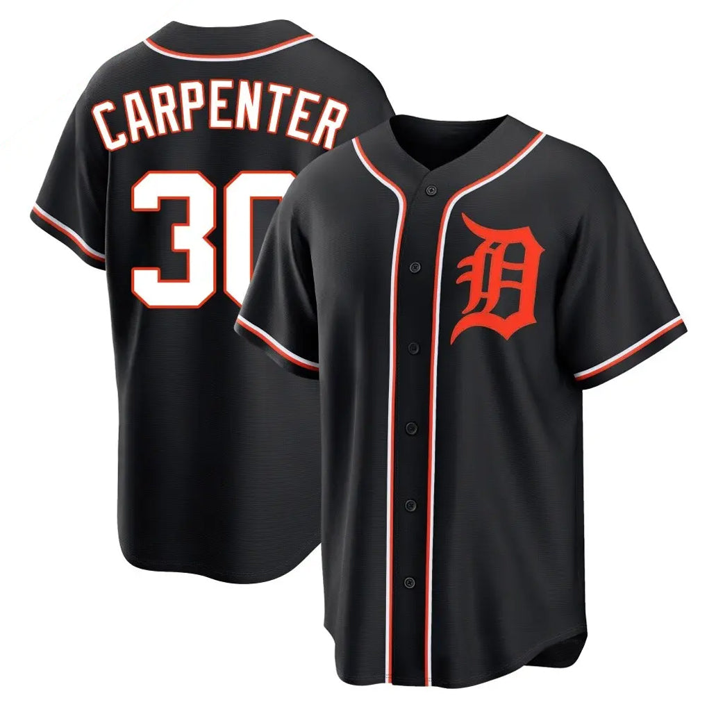 MATTH D.Tigers #30 Kerry Carpenter Player Black Fashion Out Home Game Stitched Jerseys