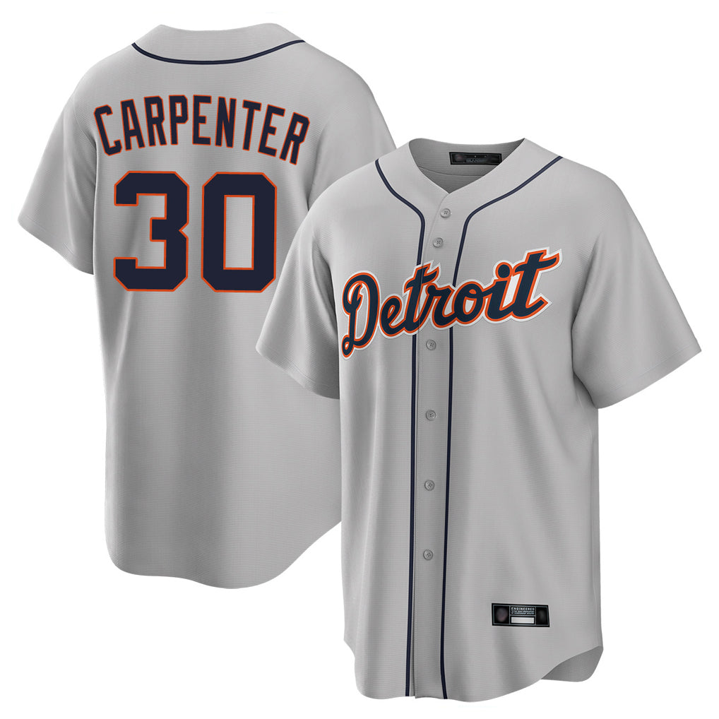 MATTH D.Tigers #30 Kerry Carpenter Player Gray Home Game Stitched Jerseys