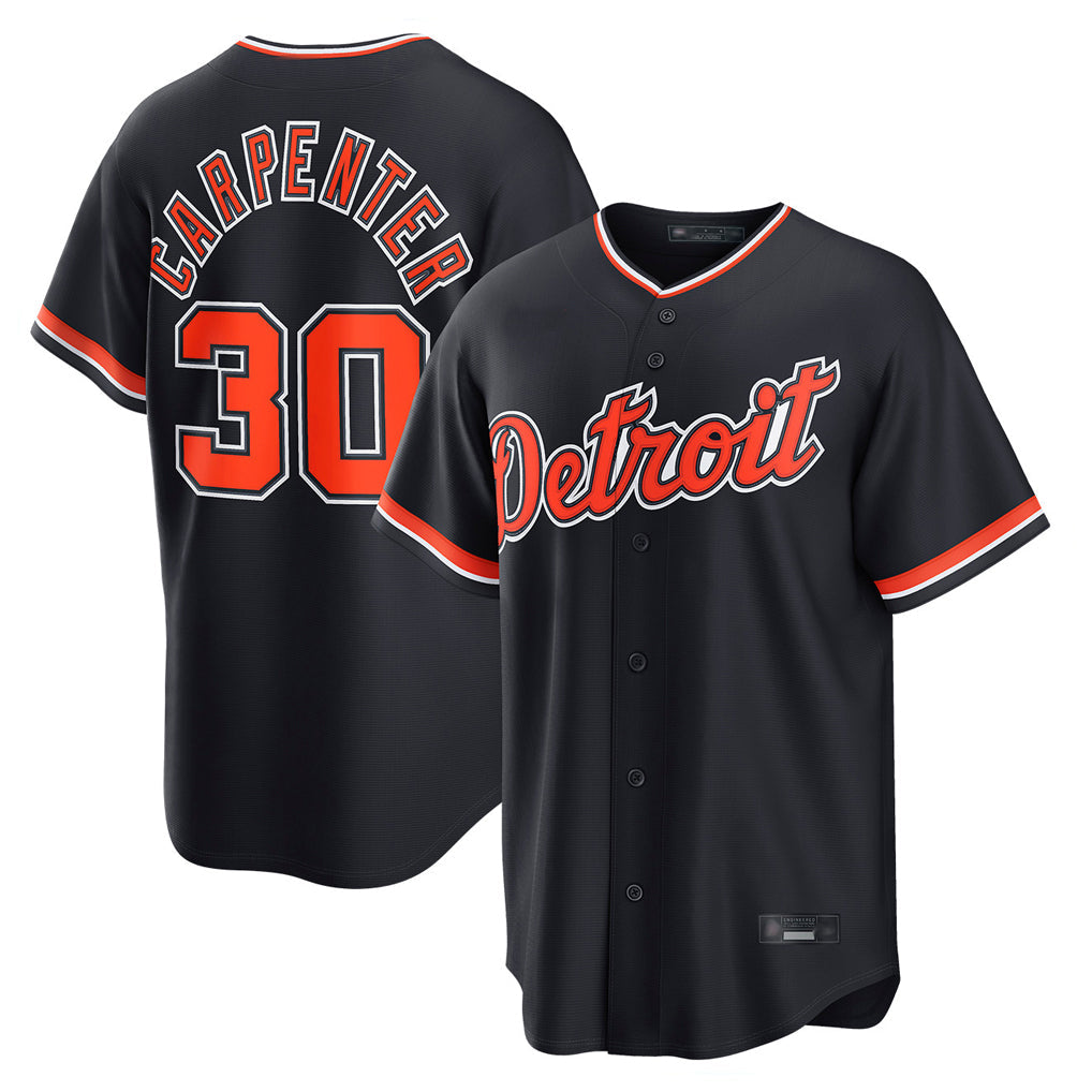 MATTH D.Tigers #30 Kerry Carpenter Player Navy Home Game Stitched Jerseys