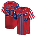 MATTH D.Tigers #30 Kerry Carpenter Player Red Independence Day Vapor Premier Limited Stitched Jerseys