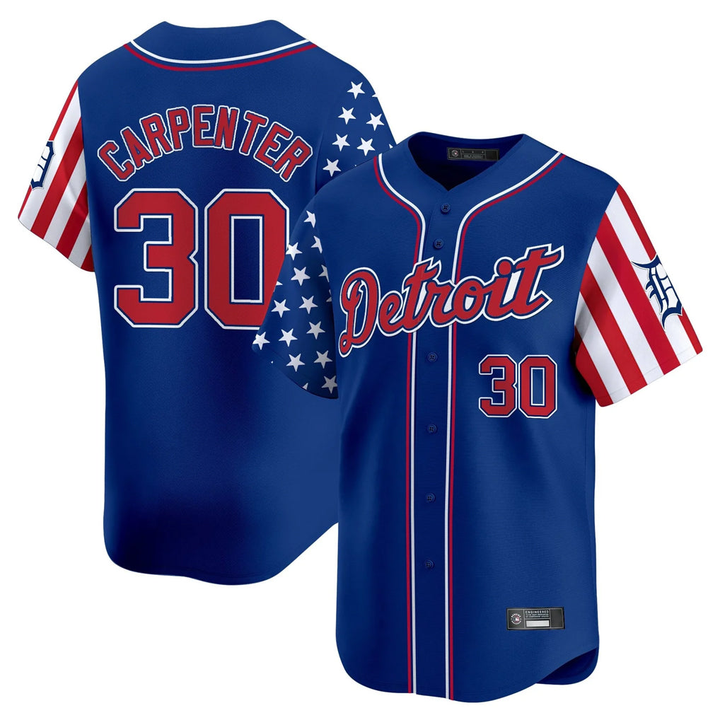 MATTH D.Tigers #30 Kerry Carpenter Player Royal Independence Day Vapor Premier Limited Stitched Jerseys