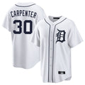 MATTH D.Tigers #30 Kerry Carpenter Player White Home Game Stitched Jerseys