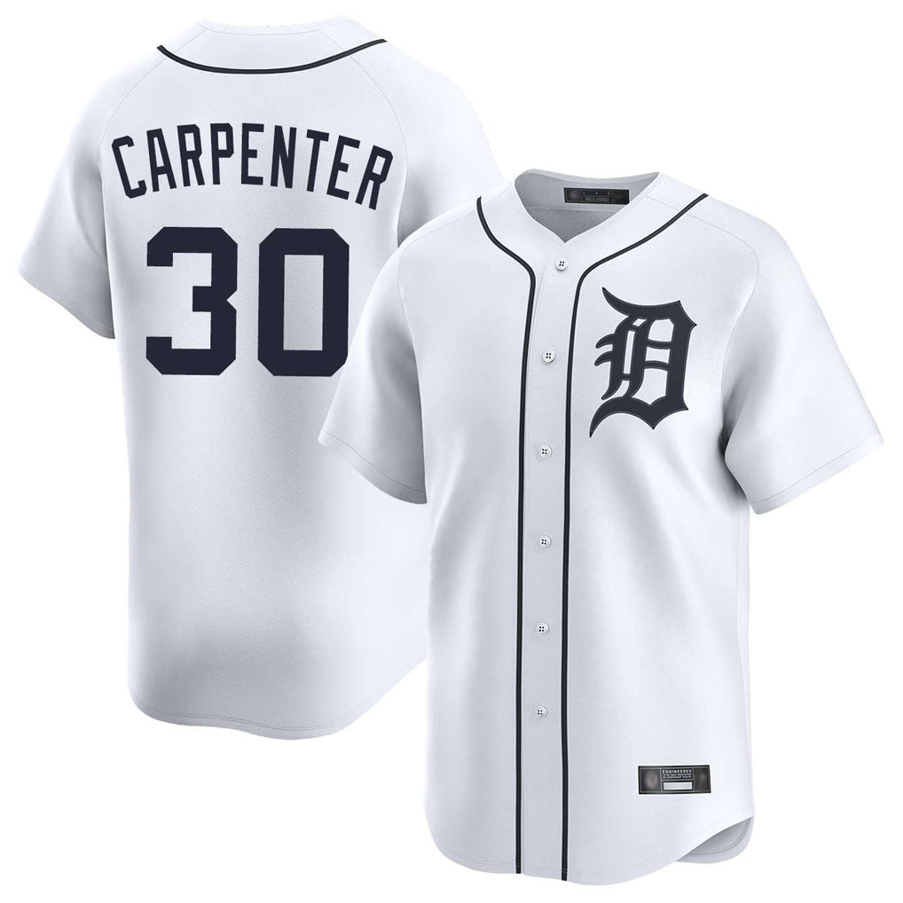 MATTH D.Tigers #30 Kerry Carpenter Player White Home Limited Stitched Jerseys
