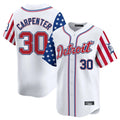 MATTH D.Tigers #30 Kerry Carpenter Player White Independence Day Vapor Premier Limited Stitched Jerseys