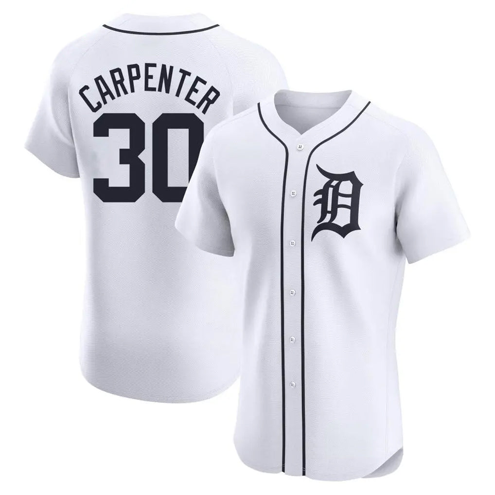 MATTH D.Tigers #30 Kerry Carpenter Player White Limited Elite Home Stitched Jerseys
