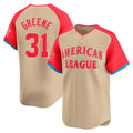 MATTH D.Tigers #31 Riley Greene Player Cream Limited American League All-Star Game Stitched Jerseys