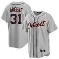 MATTH D.Tigers #31 Riley Greene Player Gray Home Game Stitched Jerseys