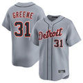MATTH D.Tigers #31 Riley Greene Player Gray Home Limited Stitched Jerseys