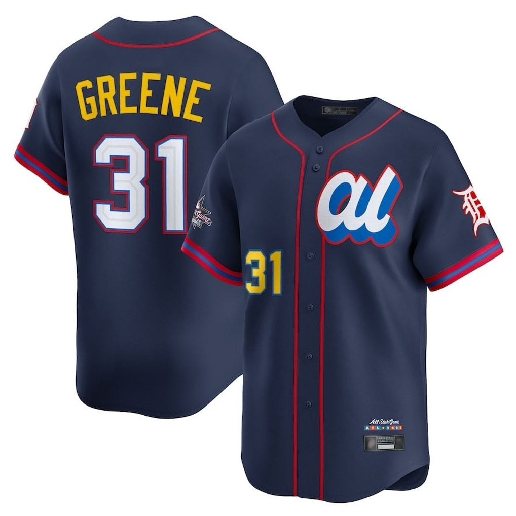MATTH D.Tigers #31 Riley Greene Player Navy Limited American League All-Star Edition Stitched Jerseys