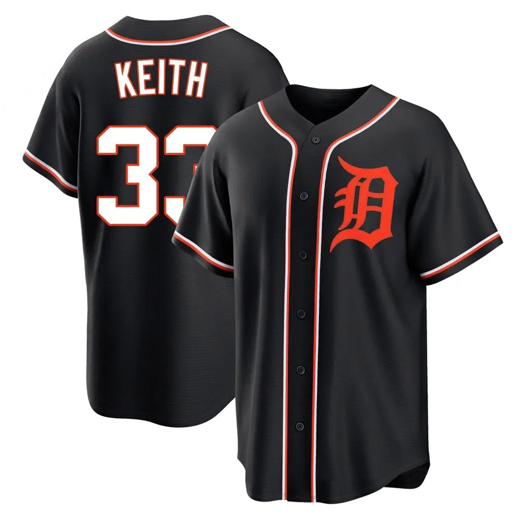 MATTH D.Tigers #33 Colt Keith Player Black Fashion Out Home Game Stitched Jerseys