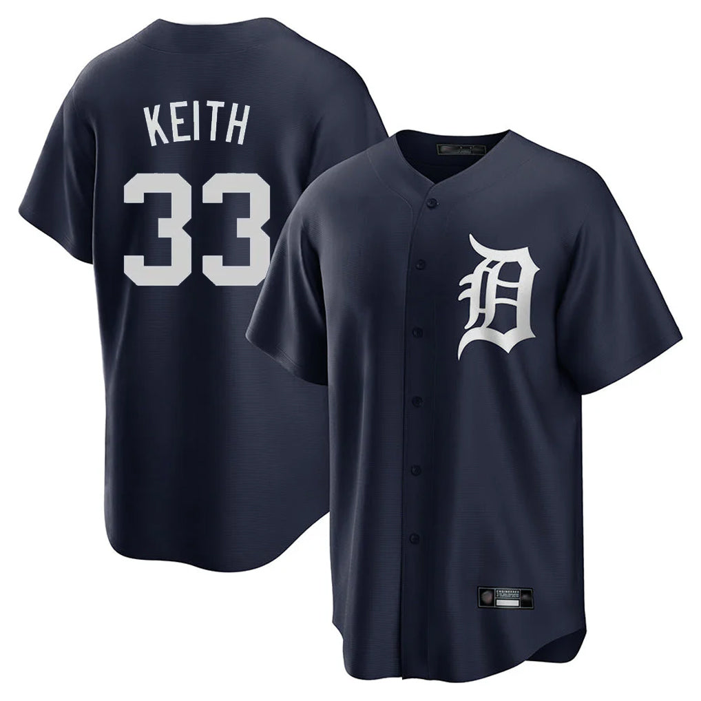 MATTH D.Tigers #33 Colt Keith Player Navy Game Home Stitched Jerseys