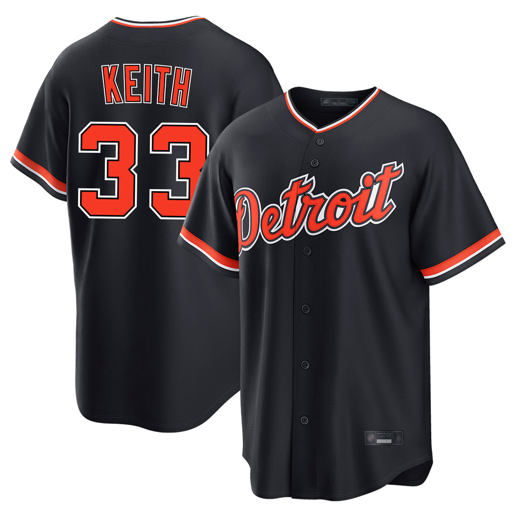 MATTH D.Tigers #33 Colt Keith Player Navy Home Game Stitched Jerseys