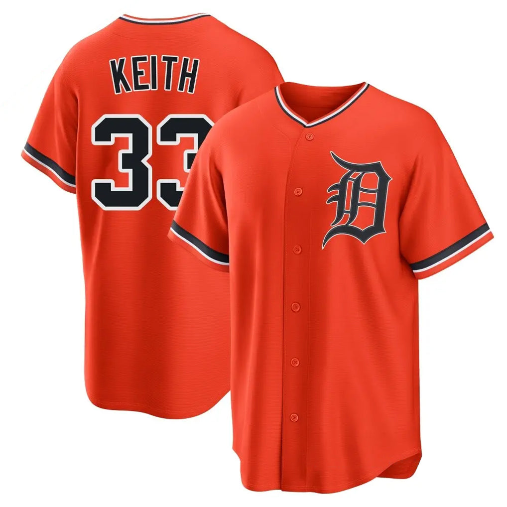 MATTH D.Tigers #33 Colt Keith Player Orange Home Game Stitched Jerseys