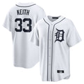 MATTH D.Tigers #33 Colt Keith Player White Home Game Stitched Jerseys