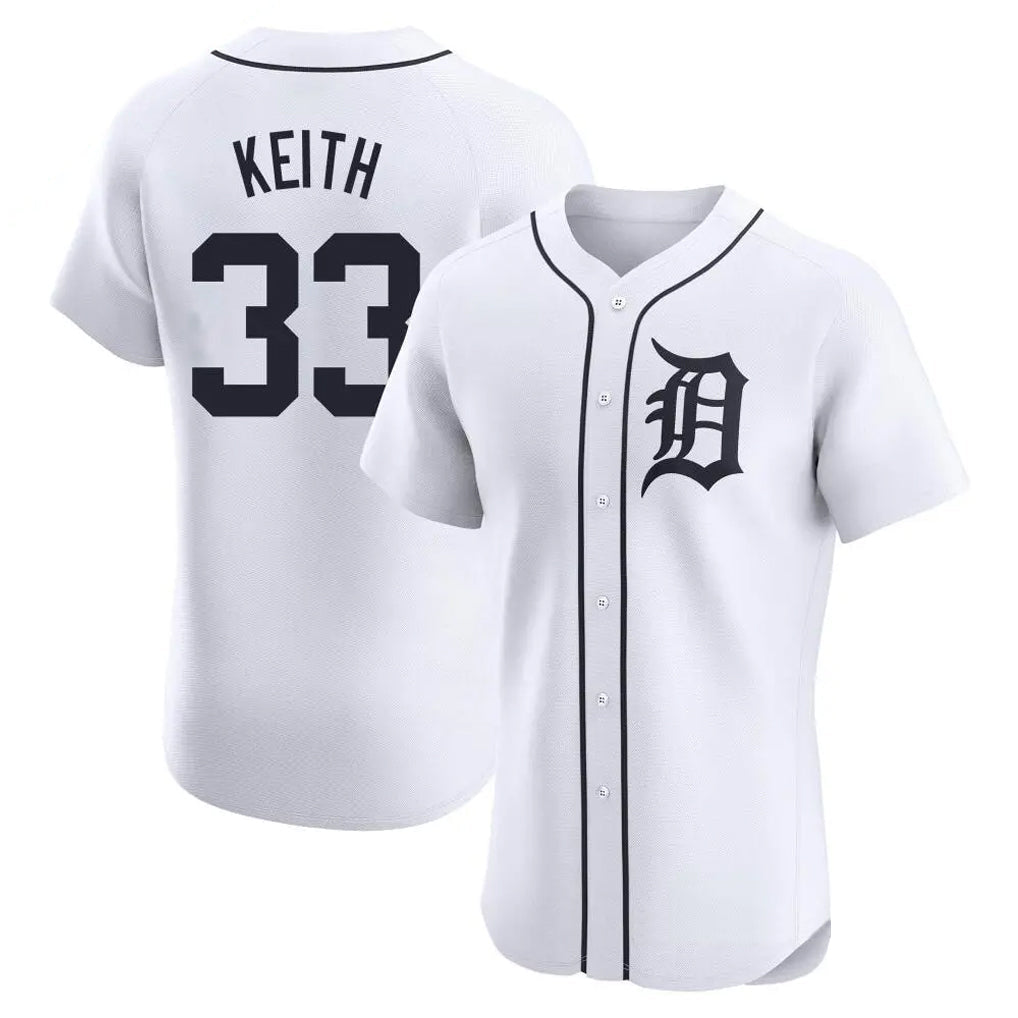 MATTH D.Tigers #33 Colt Keith Player White Limited Elite Home Stitched Jerseys
