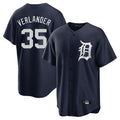 MATTH D.Tigers #35 Justin Verlander Player Navy Game Home Stitched Jerseys