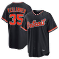 MATTH D.Tigers #35 Justin Verlander Player Navy Home Game Stitched Jerseys