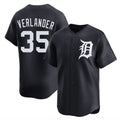 MATTH D.Tigers #35 Justin Verlander Player Navy Home Limited Game Stitched Jerseys