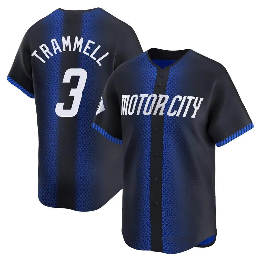 MATTH D.Tigers #3 Alan Trammell Player Navy Game Home Stitched Jerseys