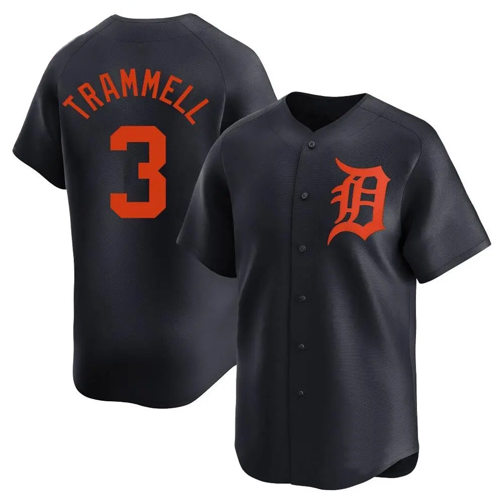 MATTH D.Tigers #3 Alan Trammell Player Navy Home Limited Stitched Jerseys