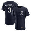 MATTH D.Tigers #3 Alan Trammell Player Navy Limited Elite Home Stitched Jerseys